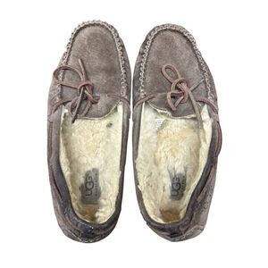 Ugg Womens Shearling Lined Suede Moccasin Slippers Size 7